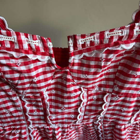 Anthropologie Sleeveless Sweetheart Gingham Midi Dress - Picture 6 of 11